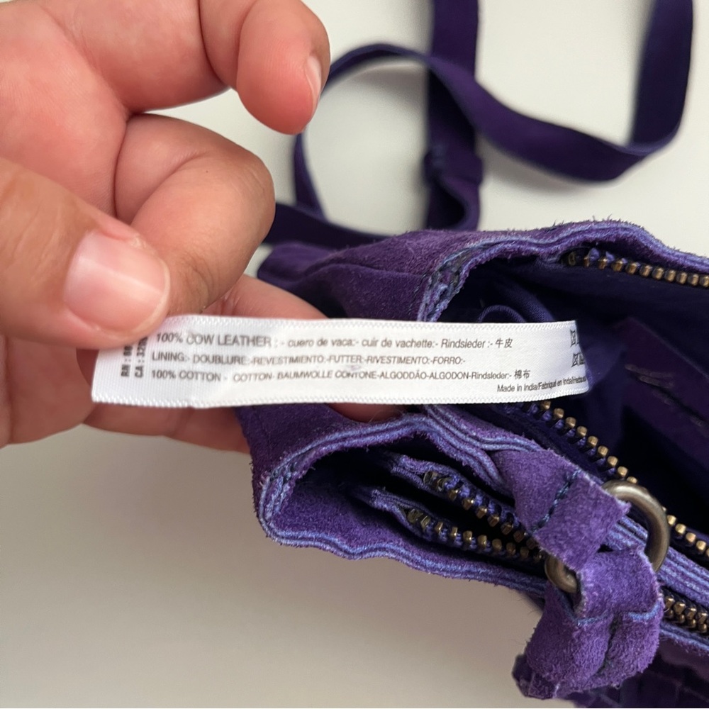 Free People Purple Suede Crossbody Bag - Picture 6 of 10